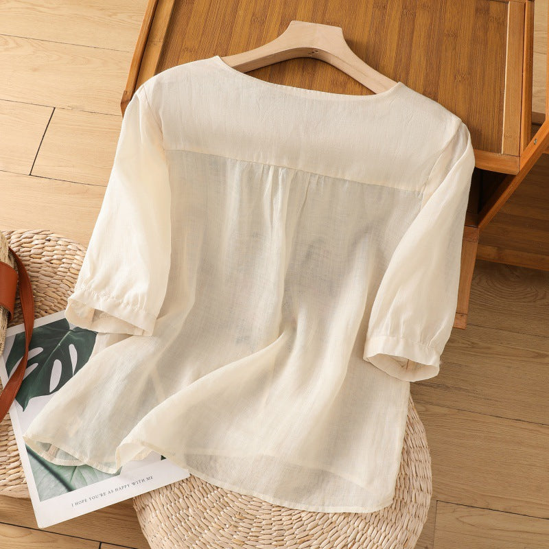 Tamsina – Embroidered Relaxed Blouse