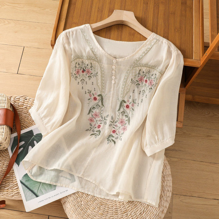 Tamsina – Embroidered Relaxed Blouse