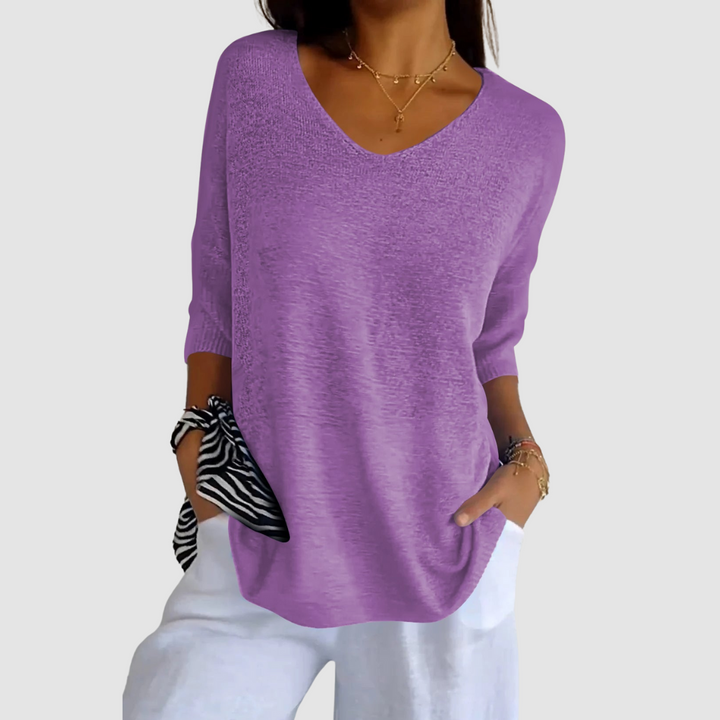 Camille™ Knit V-Neck Top