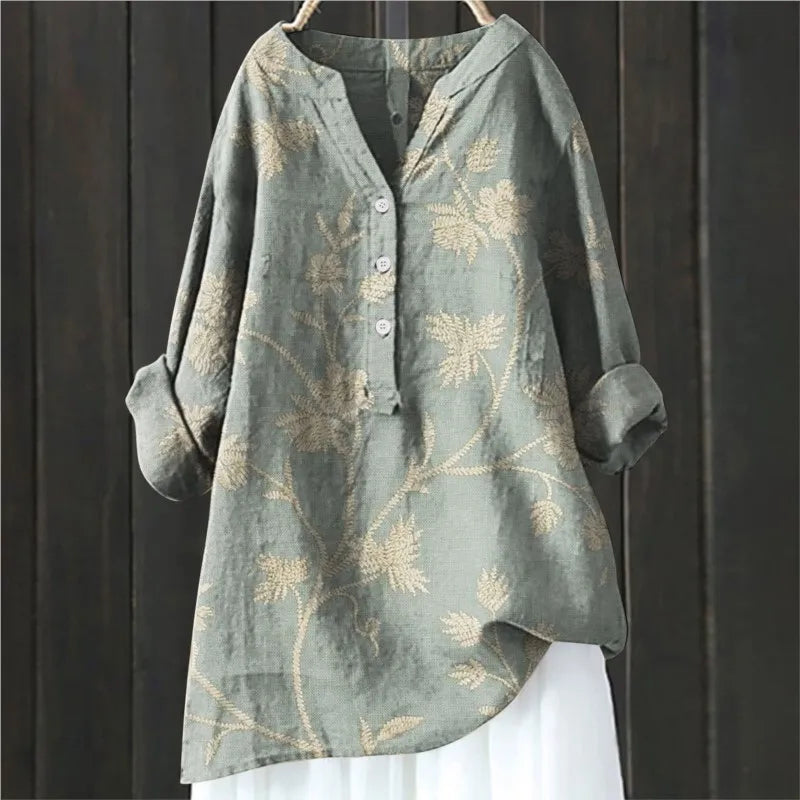 ISALINE LONG FLOWER BLOUSE