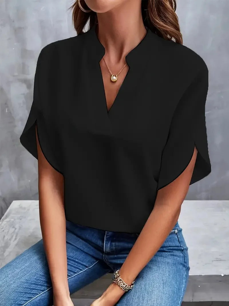 Bettina | Stylish V-Neck Flowing Blouse