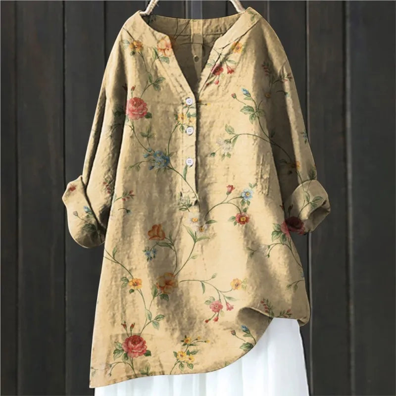 ISALINE LONG FLOWER BLOUSE