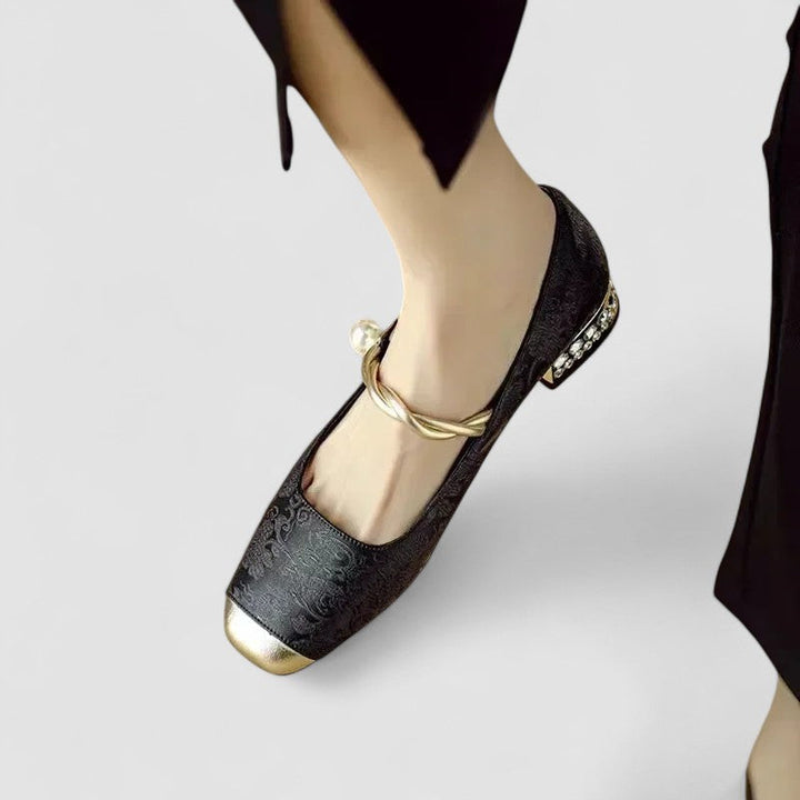 Nina | Spring Ballerina Shoes with Pearl Strap for Women