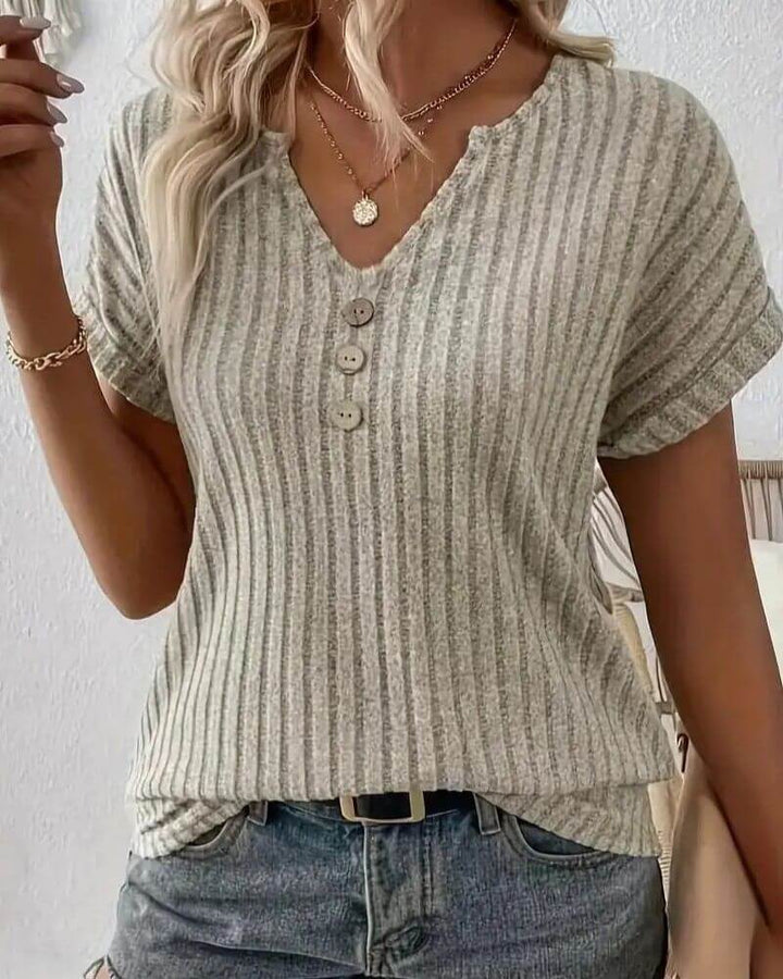 ROSINA KNITTED BLOUSE WITH V-NECK