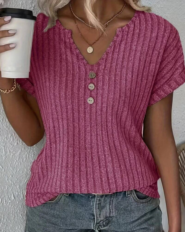 ROSINA KNITTED BLOUSE WITH V-NECK