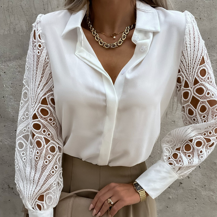 ENGELBERTA FASHION COLLAR BLOUSE