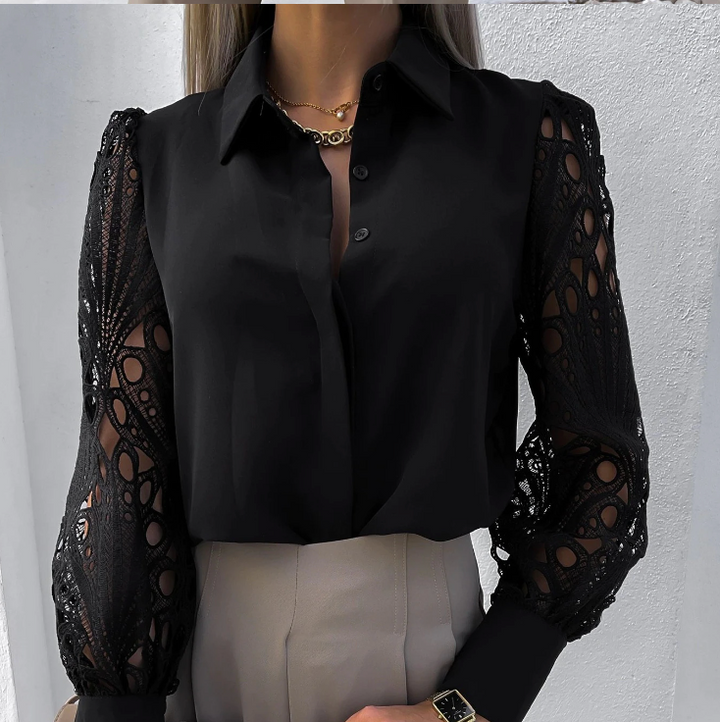 ENGELBERTA FASHION COLLAR BLOUSE