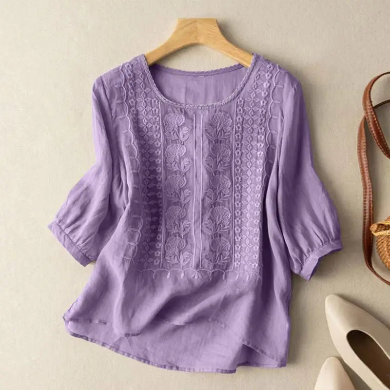 Women's Blouse | Embroidered Front Detail
