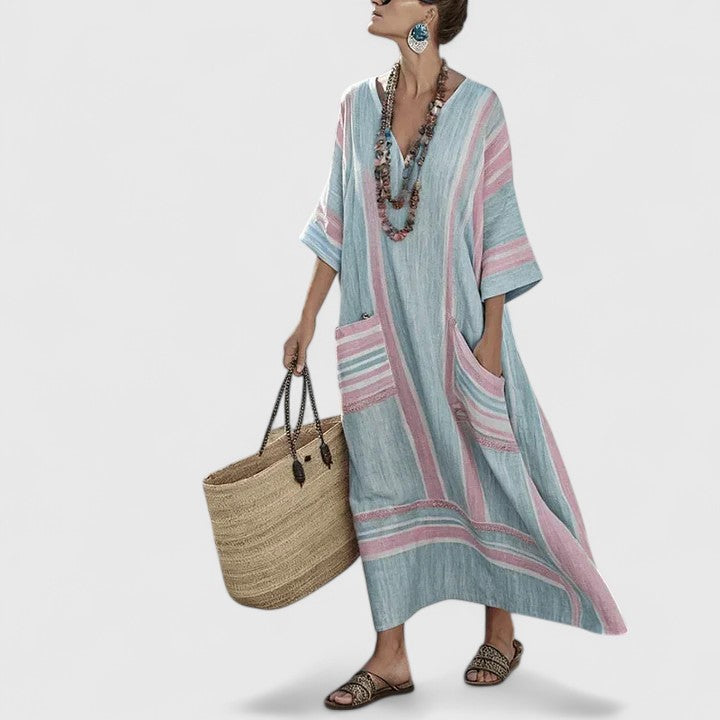 Savannah | Women's Loose Fit Pocket Maxi Dress