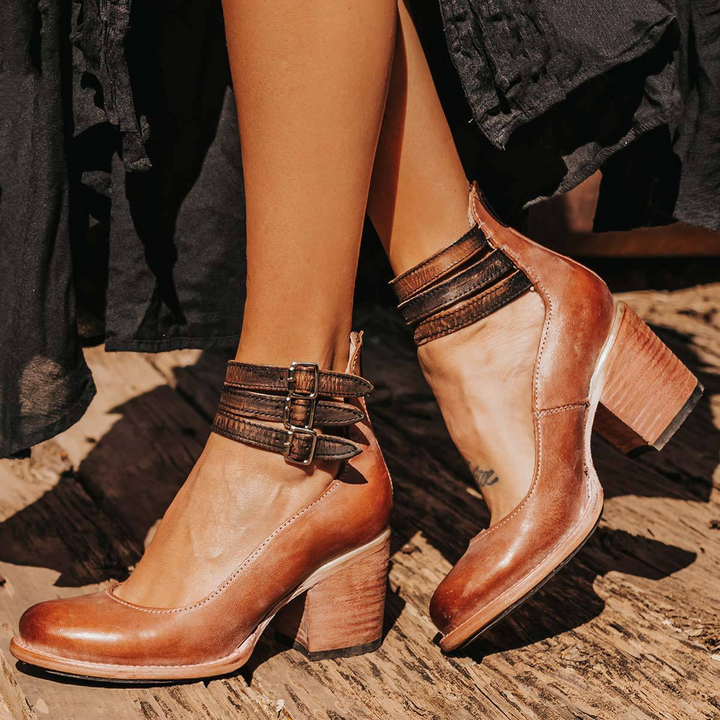 Verona | Vintage Strappy Ankle Strap Heels