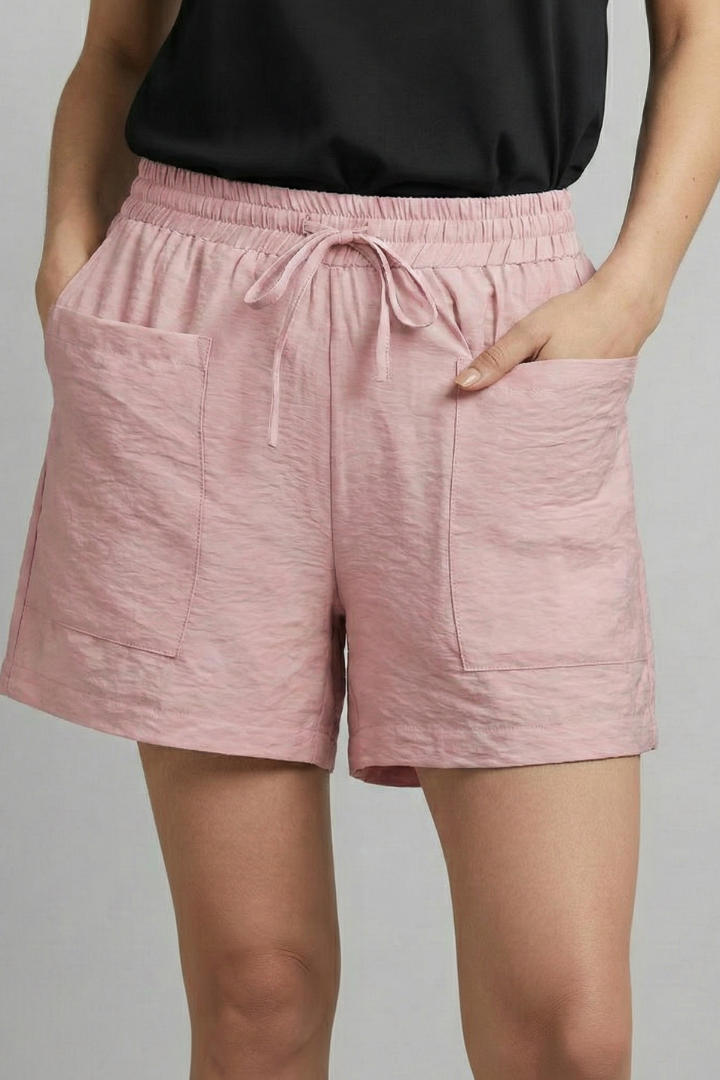 Women’s Shorts with Drawstring Waist and Side Pockets