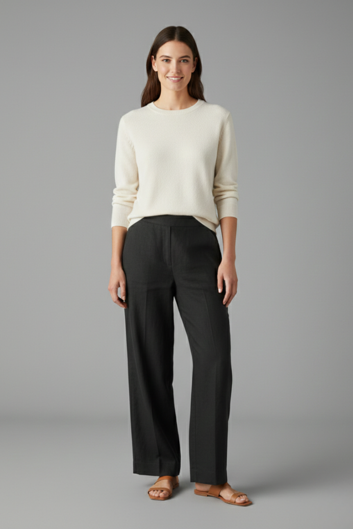 Women’s Trousers with Elastic Waist and Side Pockets