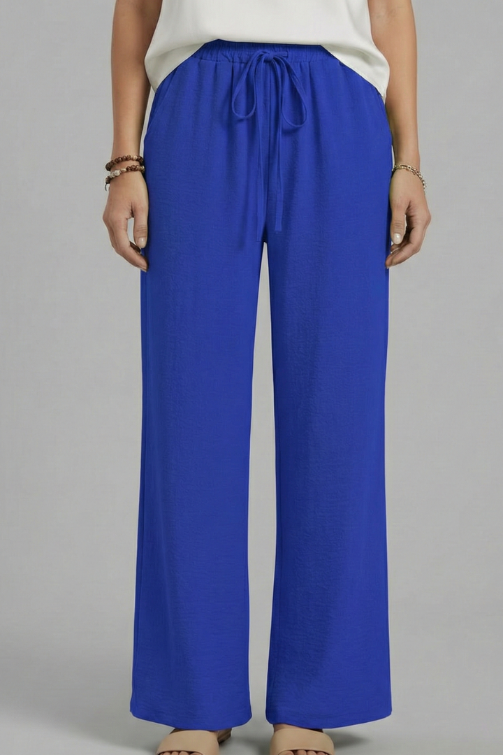 Women’s Trousers with Elastic Waist and Side Pockets