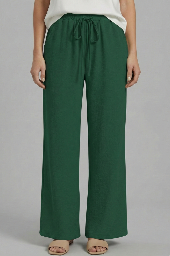 Women’s Trousers with Elastic Waist and Side Pockets
