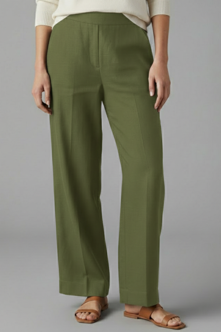 Women’s Trousers with Elastic Waist and Side Pockets