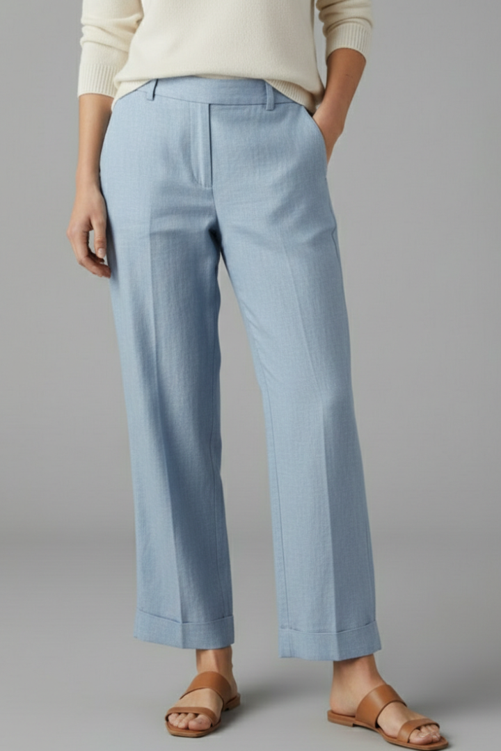 Women’s Trousers with Elastic Waist and Side Pockets