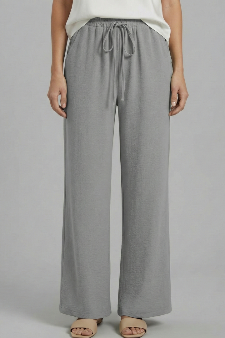 Women’s Trousers with Elastic Waist and Side Pockets