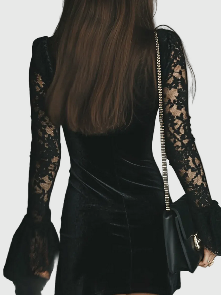 Luna | Velvet Lace Dress