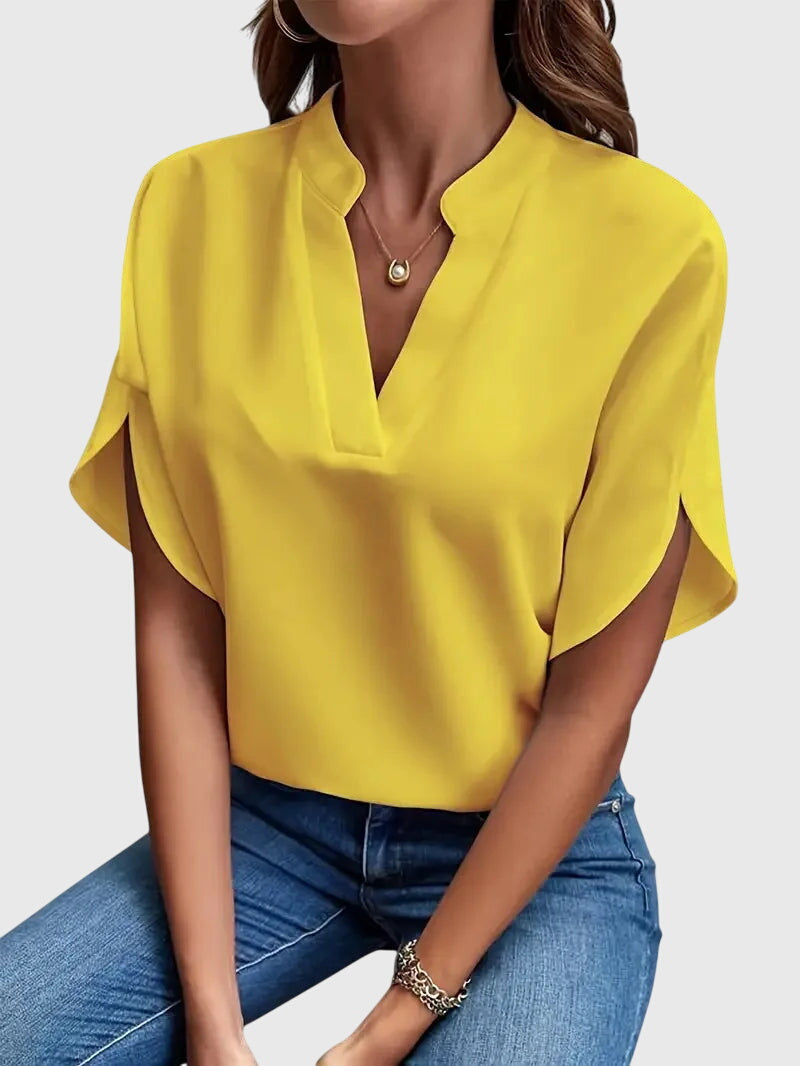 Beatrix™ | Soft and Elegant V-Neck Shirt