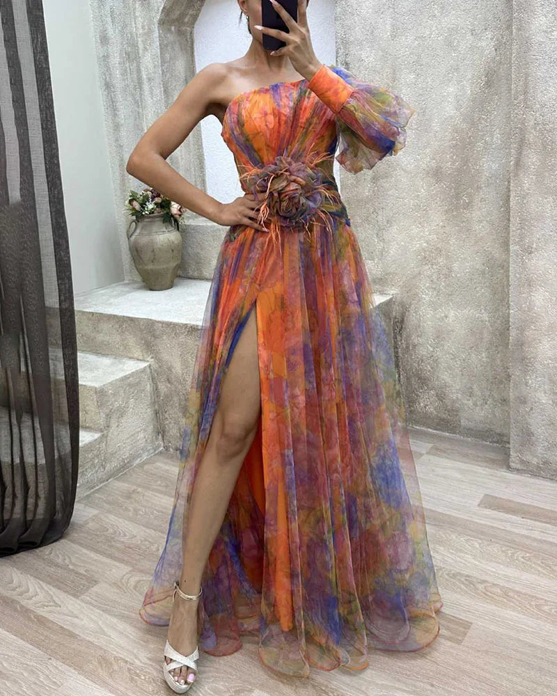 Cecilia | Elegant Dress with Side Slit