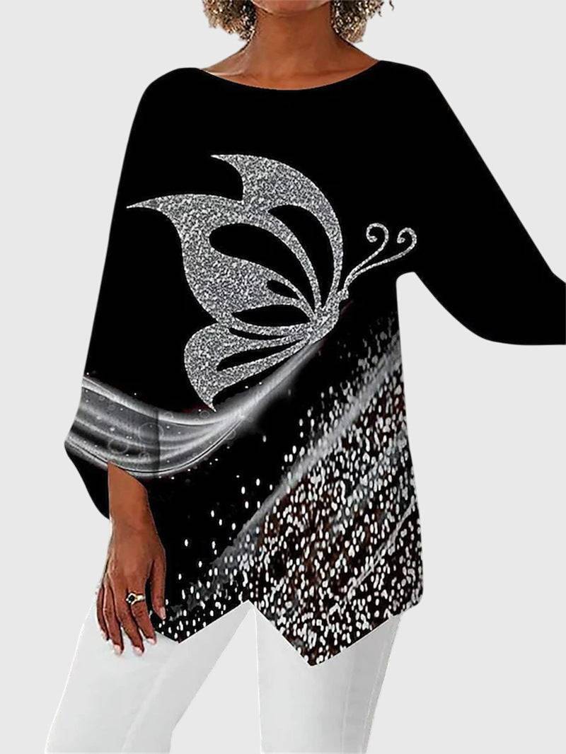 Elegant Emma & Rose Cape Town Alayah™ crew neck top in a stylish, fitted design with a smooth fabric finish.