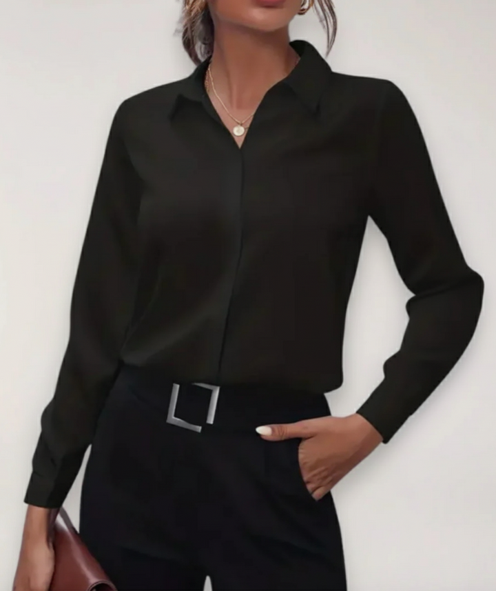 Sondra | Women's Spring Office Blouse with Button Closure