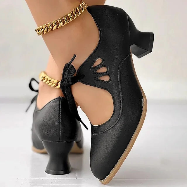 Lilly™ | Elegant Vintage Leather Heels