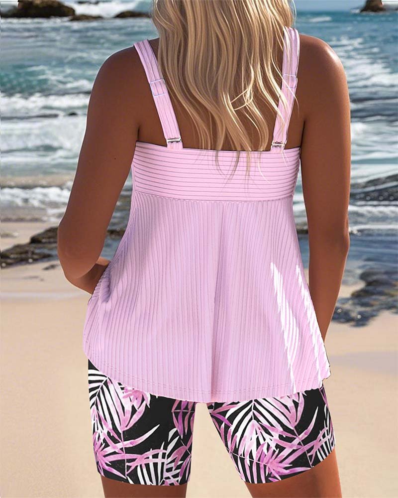 Mathilde | Women's Tummy Control Tankini Set Ribbed