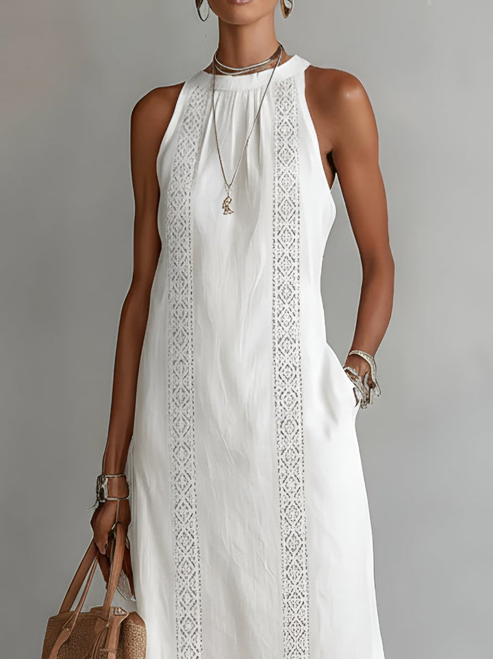 Lieke | Women's Sleeveless Embroidered Midi Dress