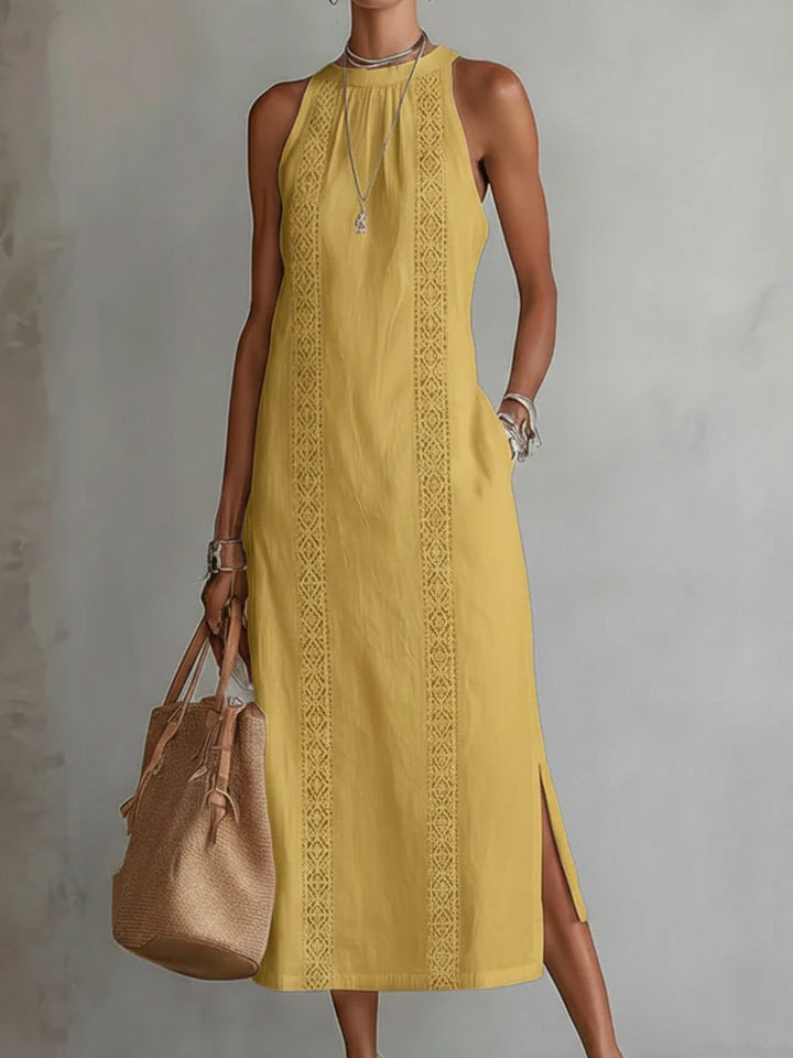 Lieke | Women's Sleeveless Embroidered Midi Dress