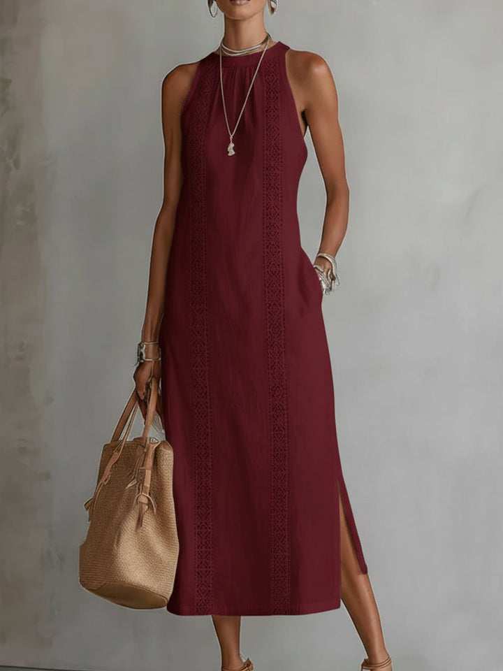 Lieke | Women's Sleeveless Embroidered Midi Dress