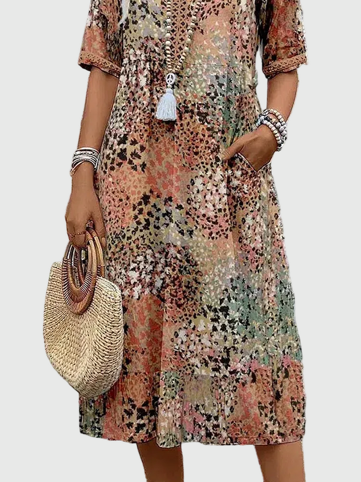 Sofía | Elegant Floral Midi Dress
