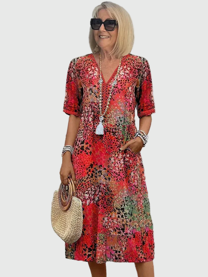 Sofía | Elegant Floral Midi Dress