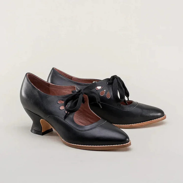 Lilly™ | Elegant Vintage Leather Heels