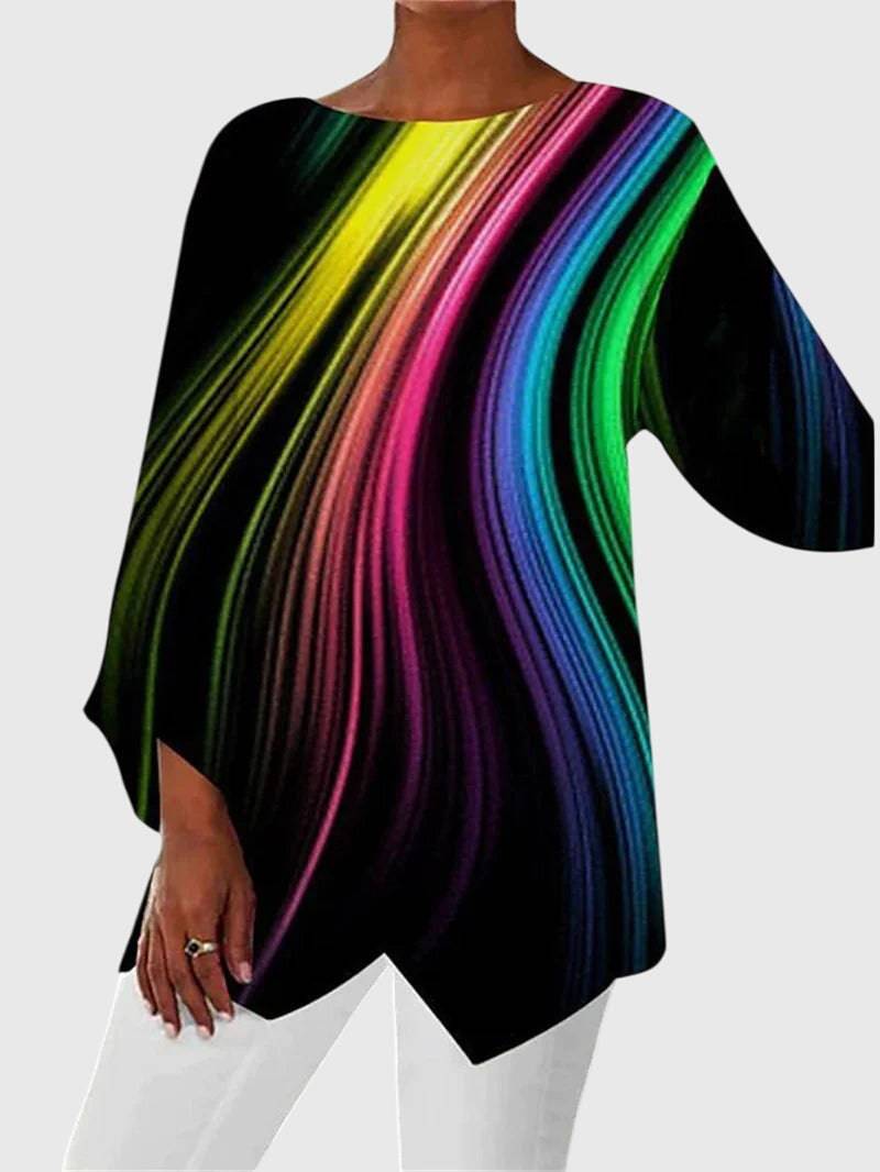 Elegant Alayah™ crew neck top by Emma & Rose Cape Town, shown in a stylish, fitted design with soft fabric and classic neckline.