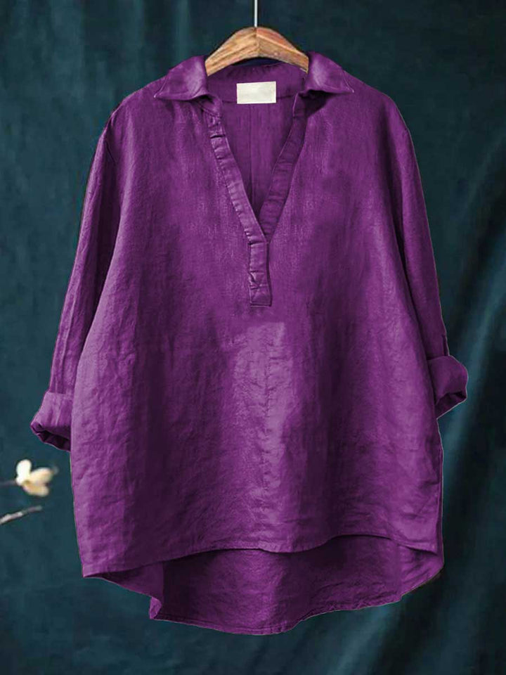 Andrea | Elegant Summer Linen Blouse