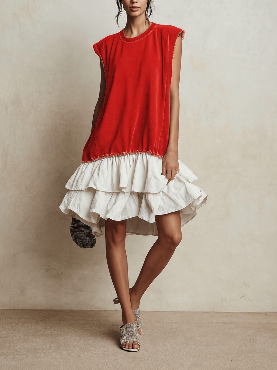 Ilaria | Casual Colour Block Dress, Loose Fit, Holiday