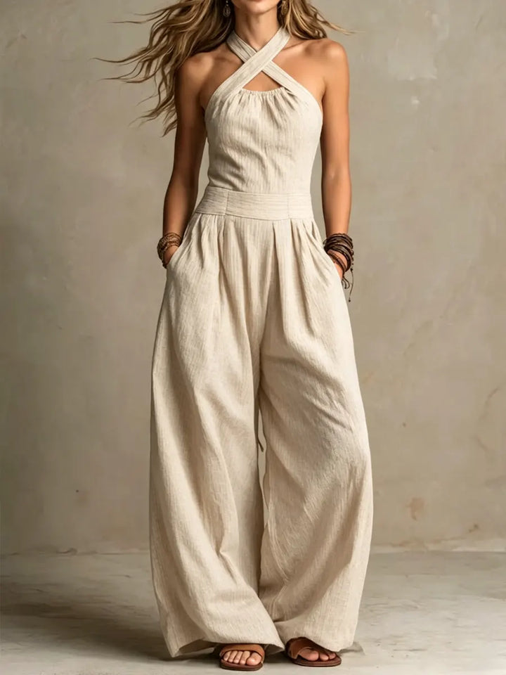 Mariana | Elegant jumpsuit with crossover neckline