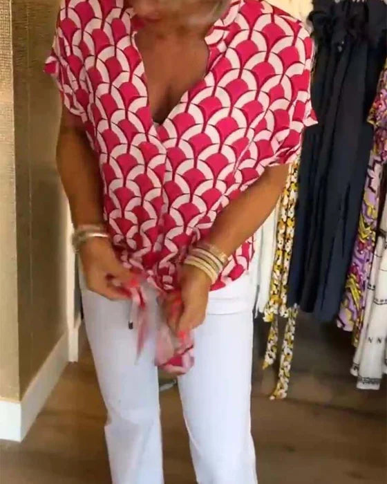 SOLVEIG STYLISH PRINTED BLOUSE