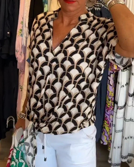 SOLVEIG STYLISH PRINTED BLOUSE