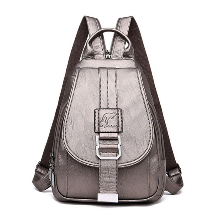 Premium Water-Resistant Leather Backpack for Women