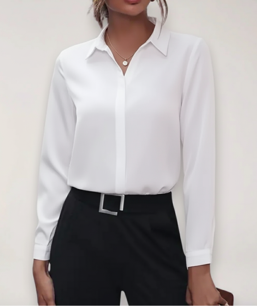 Sondra | Women's Spring Office Blouse with Button Closure