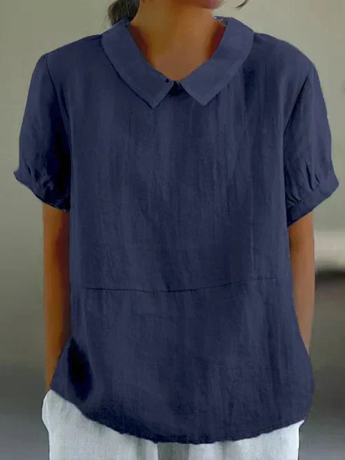 Women's Collared Relaxed-Fit Blouse