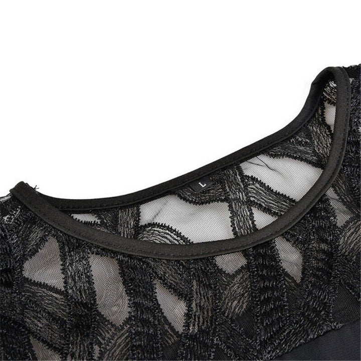 Mia | Women's Plus Size Lace Overlay Asymmetric Midi Dress